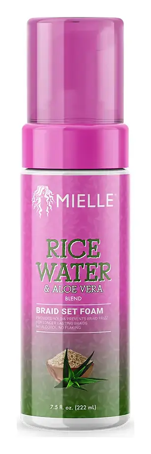 Mielle Organics Rice Water And Aloe Vera Braid Set Foam