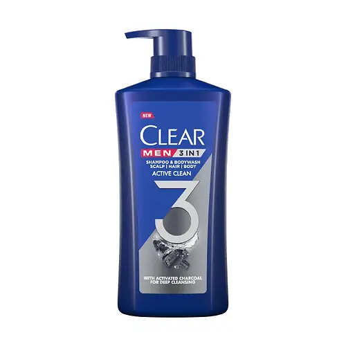 Clear Men 3 In 1 Active Clean Shampoo & Bodywash