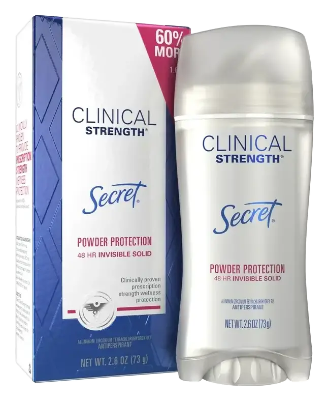 Secret Clinical Strength Invisible Solid Antiperspirant Deodorant Powder Protection