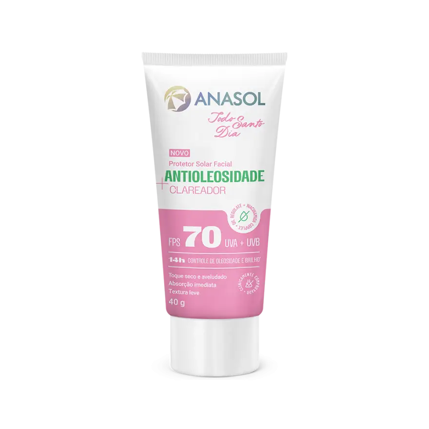 Anasol Protetor Solar Facial Antioleosidade + Clareador SPF 70