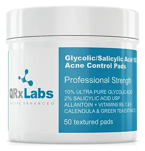 QRxLabs Glycolic/Salicylic Acid 10/2 Acne Control Pads