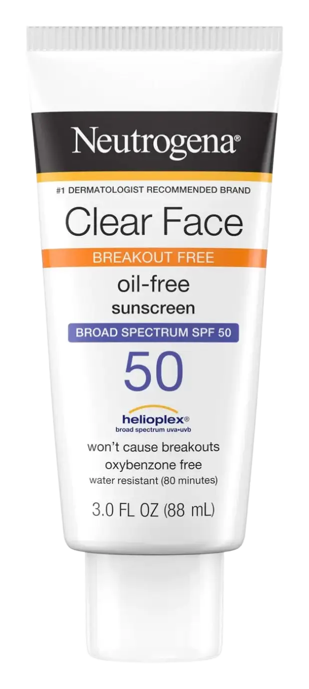 Neutrogena Clear Face Break-Out Free Liquid Lotion Sunscreen Broad Spectrum SPF 50