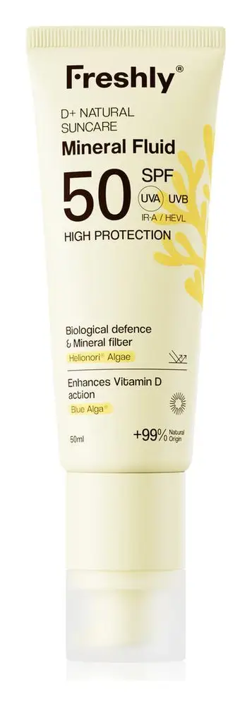 Freshly Cosmetics D+ Natural Suncare Mineral Fluid SPF 50