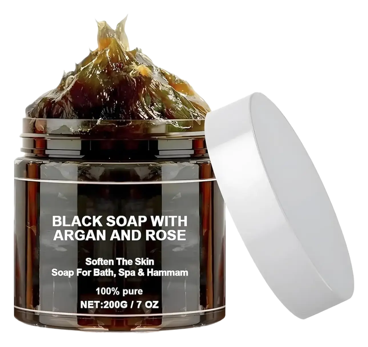 Zawina Morocco Black Soap With Argan And Rose