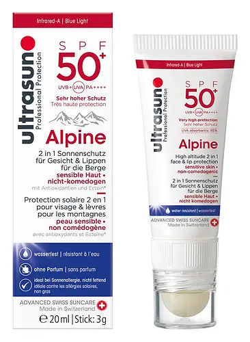 Ultrasun Alpine High Altitude 2 In 1 Face & Lip Protection SPF 50+