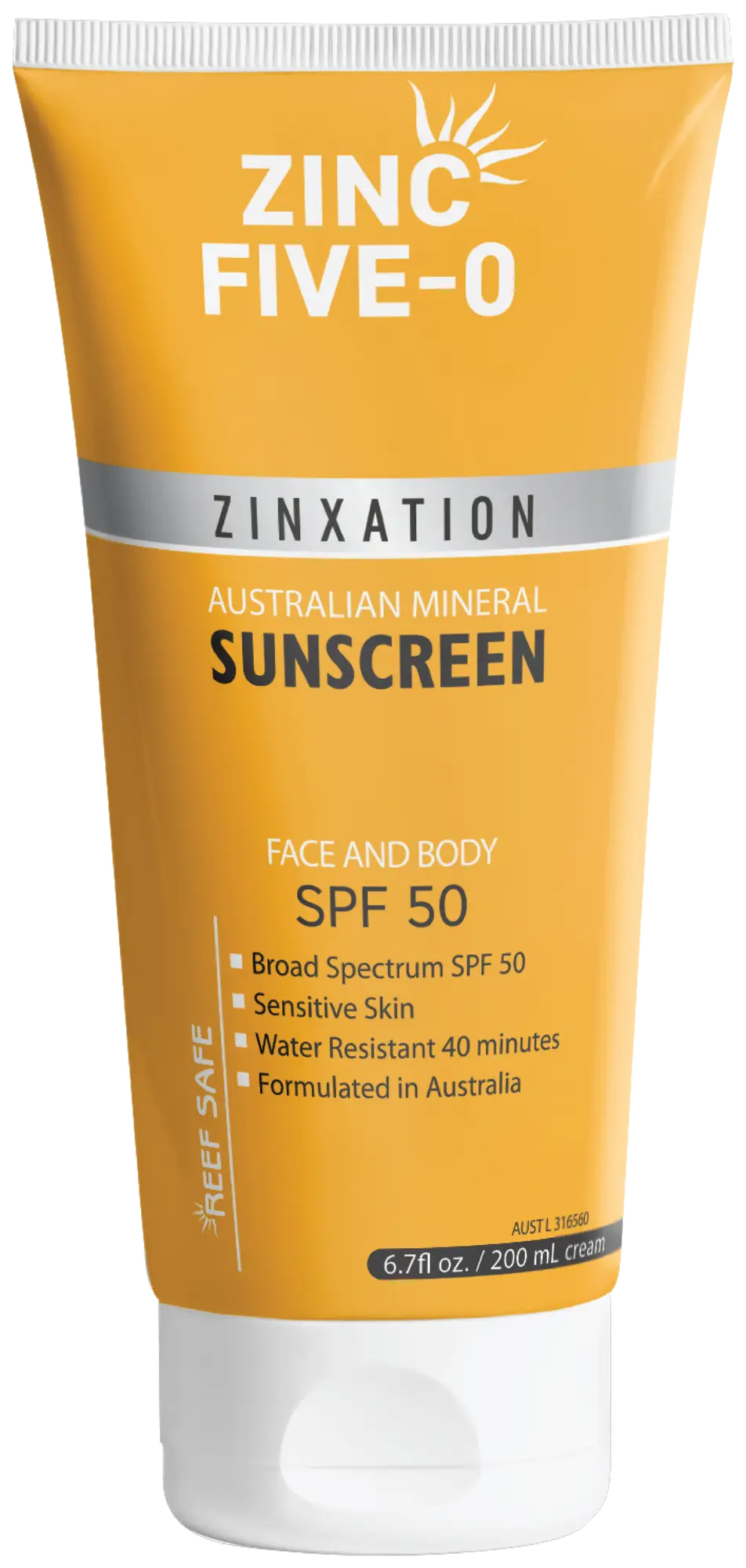 Zinc Five-0 Mineral Face And Body Sunscreen SPF 50