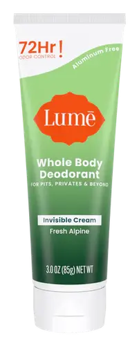 Lume Whole Body Deodorant Invisible Cream Fresh Alpine