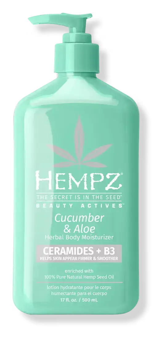 Hempz Beauty Actives Cucumber & Aloe Herbal Body Moisturizer With Ceramides + B3