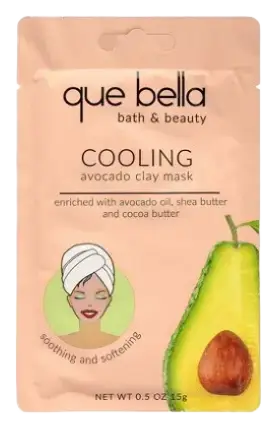 Que Bella Cooling Avocado Clay Mask Facial Treatment