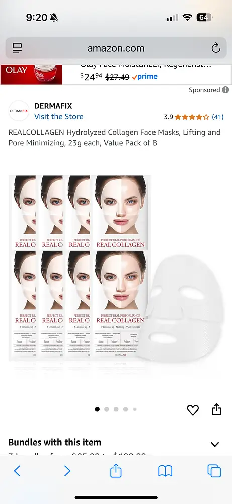 Dermafix Real Collagen Face Masks