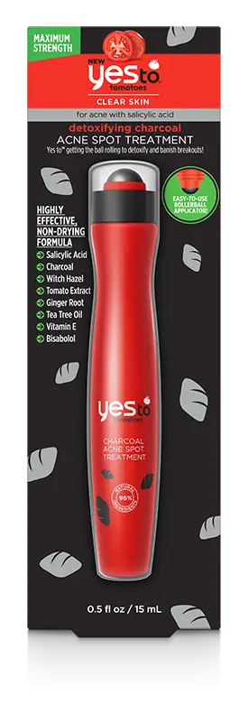Yes To Tomatoes Detoxifying Charcoal Acne Roller Ball Spot Treatment