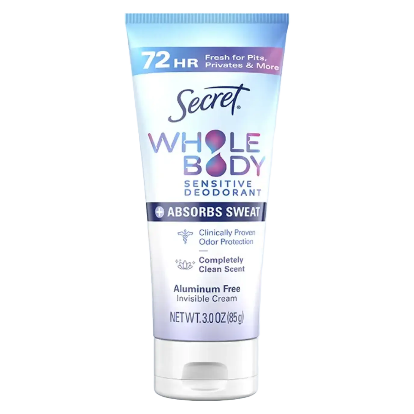 Secret Whole Body Sensitive Aluminum Free Invisible Cream Deodorant Completely Clean