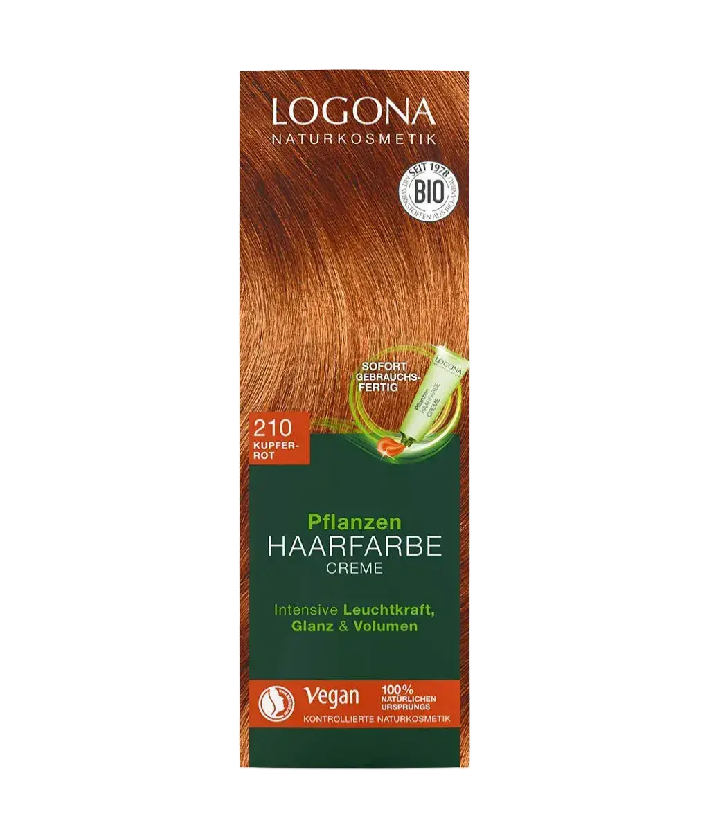 Logona Pflanzen Haarfarbe Creme 210 Kupfer-Rot