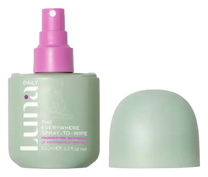 Luna Daily The Fragrance Free Everywhere Spray-To-Wipe - With Prebiotics + Vitamins C & E