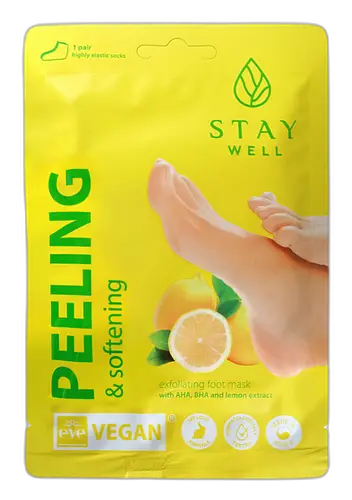 Stay Well Peeling & Softening Foot Mask Lemon
