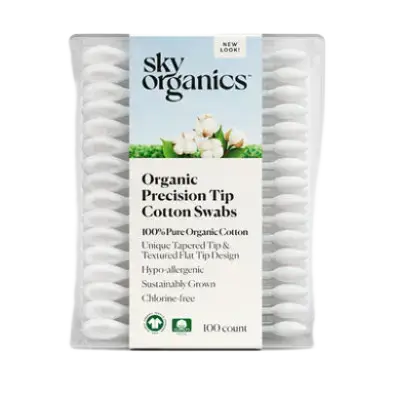 Sky Organics Organic Cotton Swabs Precision Tip