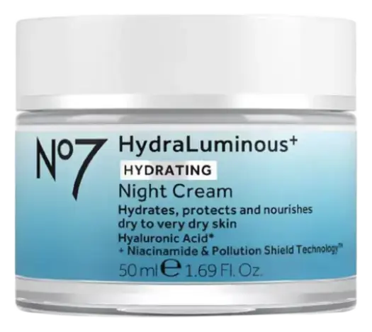 No7 Hydraluminous+ Night Cream