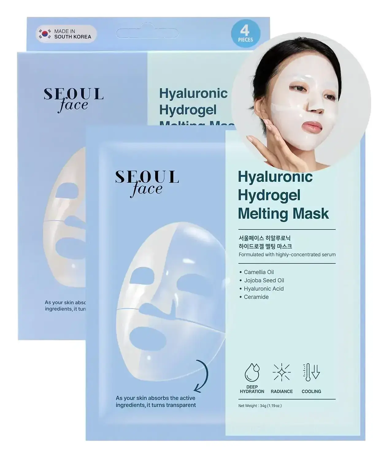 Dermal Korea Seoul Face Hydrogel Melting Mask Hyaluronic