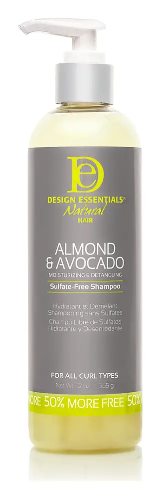 Design Essentials Almond And Avocado Moisturizing And Detangling Sulfate-Free Shampoo