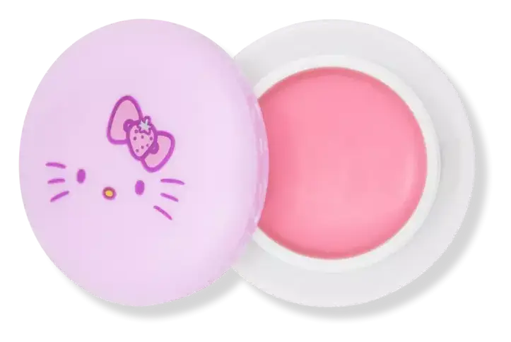 The Creme Shop Hello Kitty Strawberry Rose Latte Macaron Lip Balm