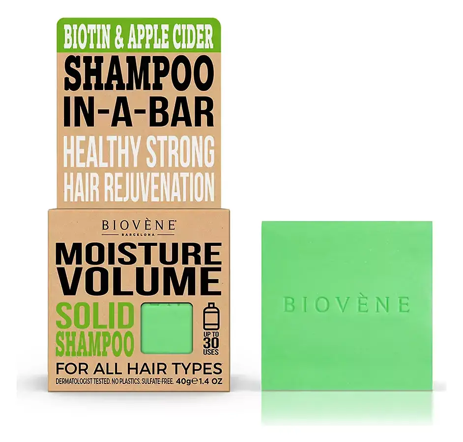Biovène Barcelona Moisture Volume Biotin & Apple Cider Solid Shampoo Bar