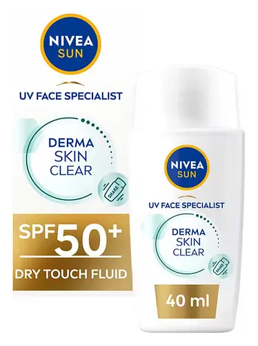 Nivea UV Face Derma Blemish Skin Clear Sun Fluid SPF 50+ UK