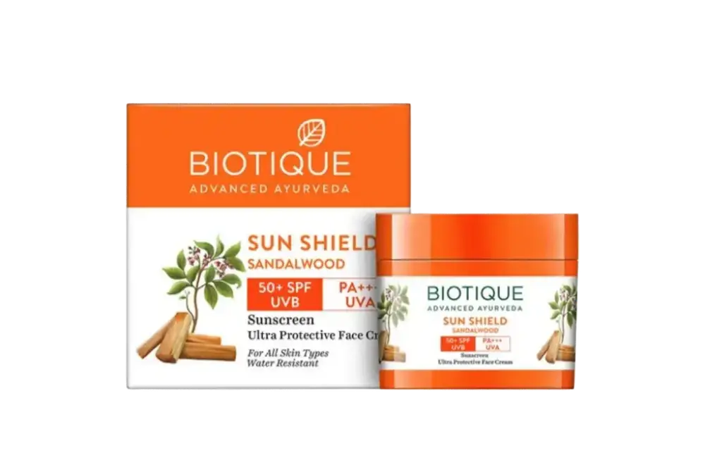 Biotique Sun Shield Sandalwood Sunscreen Ultra Protective Face Cream SPF 50+