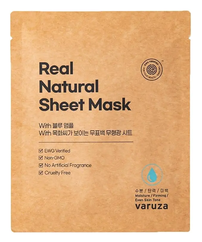 VARUZA Real Natural Sheet Mask With Blue Ampoule