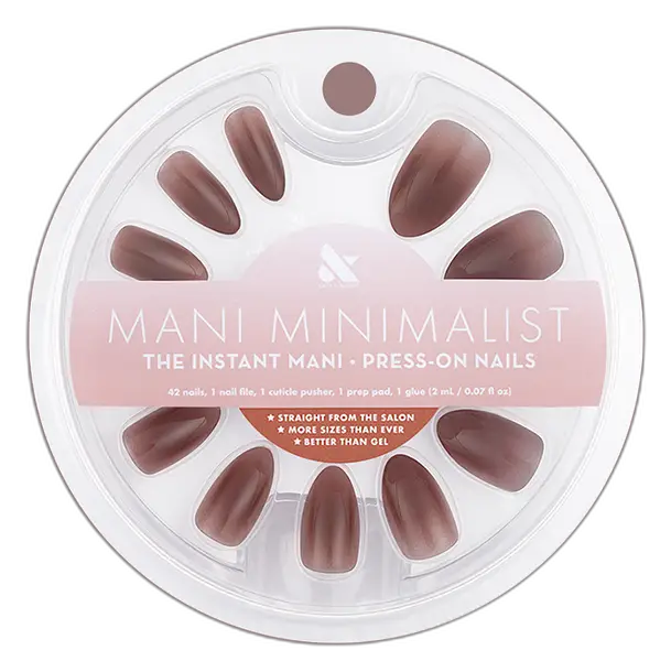 Olive & June Glue Press-Ons Medium Chocolate Syrup Gradient