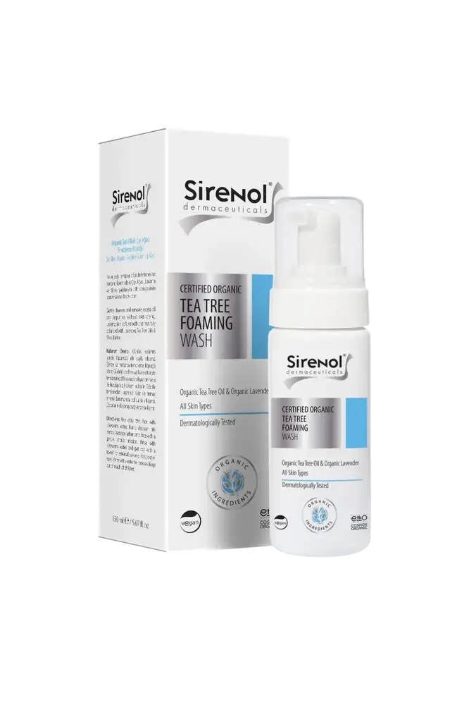 Sirenol Dermaceuticals Organic Tea Tree Foaming Wash