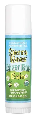 Sierra Bees Chest Rub Balm Stick, Eucalyptus & Peppermint
