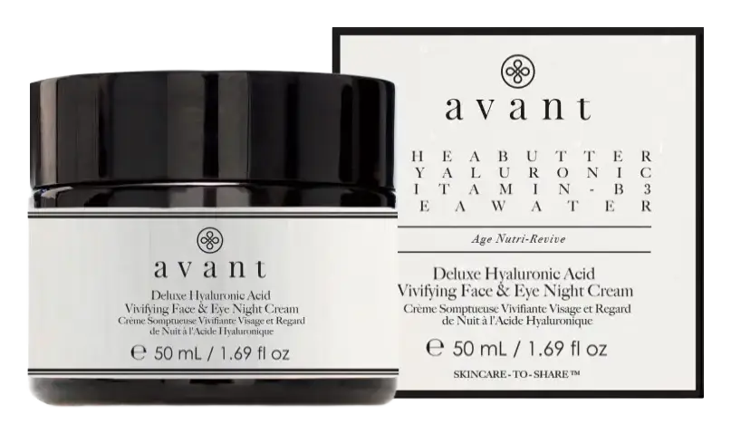 Avant Skincare Deluxe Hyaluronic Acid Vivifying Face & Eye Night Cream