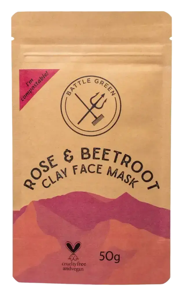 Battle Green Clay Face Mask Beetroot & Rose
