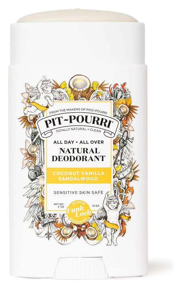 Pourri All Day All Over Natural Deodorant Coconut Vanilla Sandalwood
