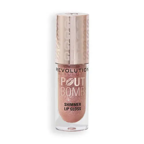 Revolution Beauty Pout Bomb Shimmer Lip Gloss Glimmer Nude