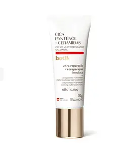 O Boticário Creme Facial Multirreparador Calmante Botik Cica Pantenol E Ceramidas