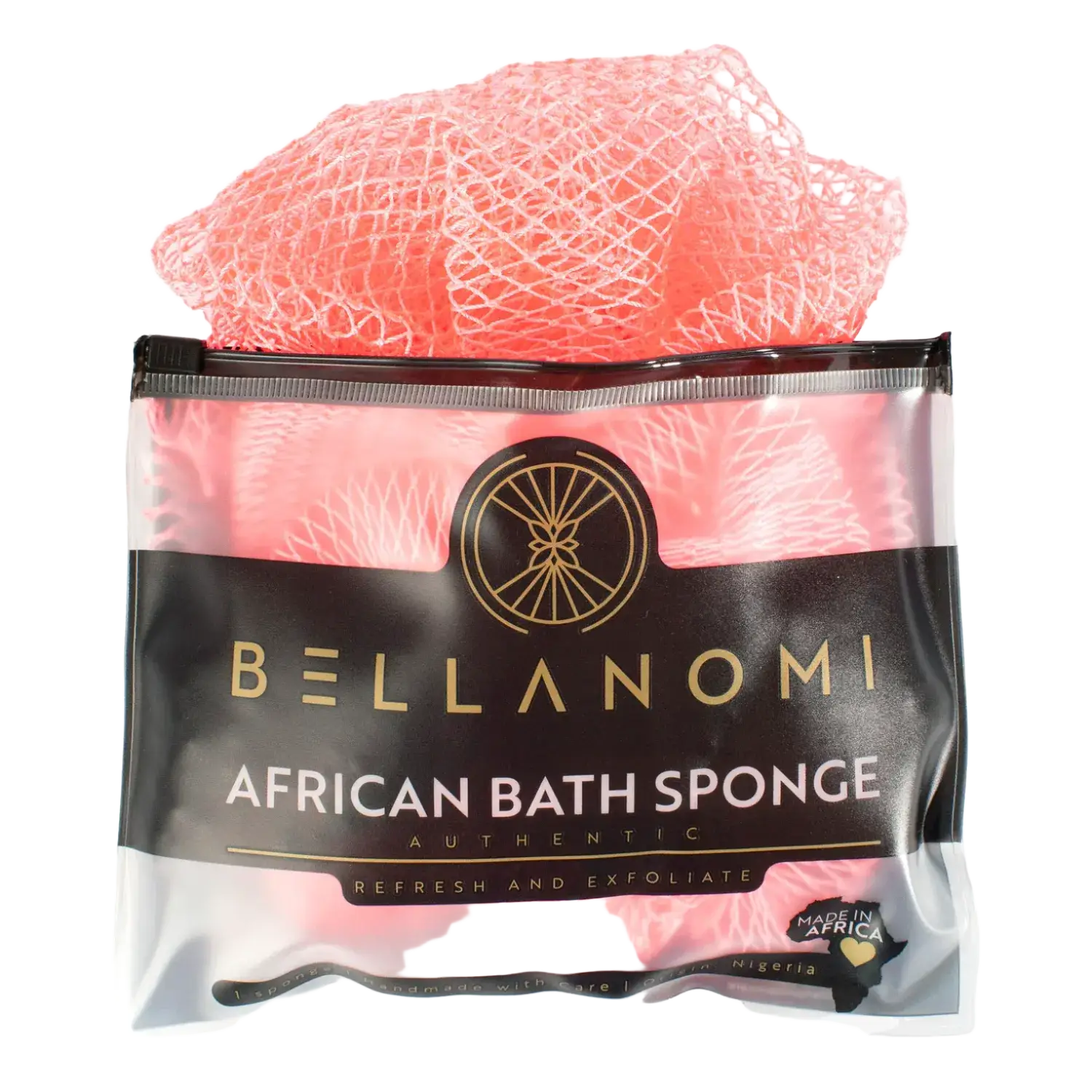 Bellanomi African Exfoliating Net Sponge Rose Pink