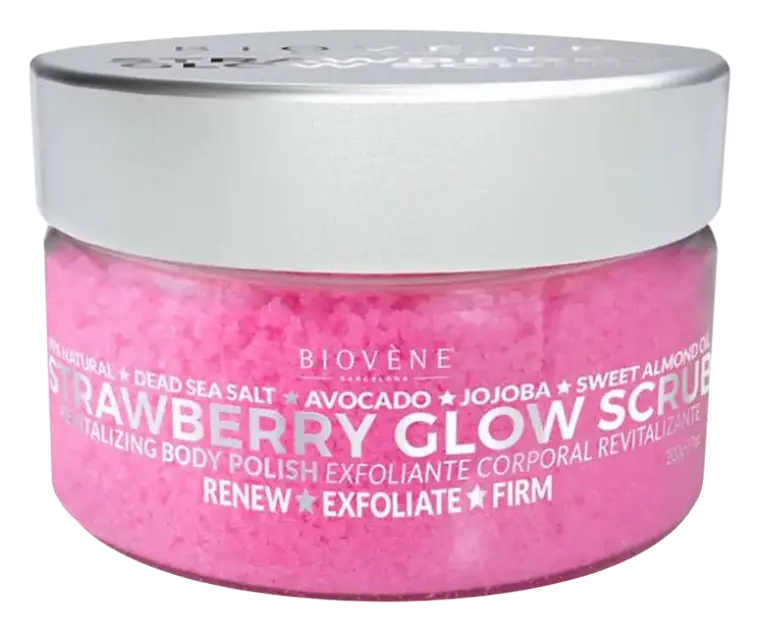 Biovène Barcelona Strawberry Glow Scrub Revitalizing Body Polish