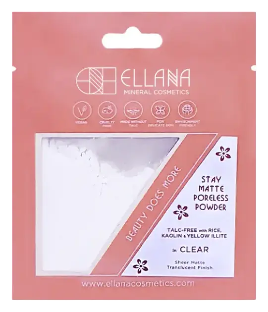 Ellana Mineral Cosmetics Stay Matte Poreless Oil Control Powder Clear