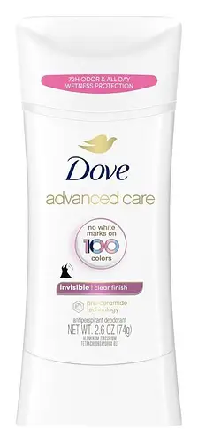 Dove Advanced Care Invisible Antiperspirant Deodorant Stick Clear Finish