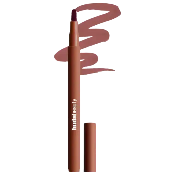 Huda Beauty Lip Contour Lip Stain For 12-Hour Wear Warm Brown