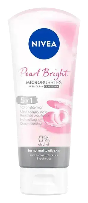 Nivea Pearl Bright 5 In 1 Microbubbles Deep Clean Clay Foam