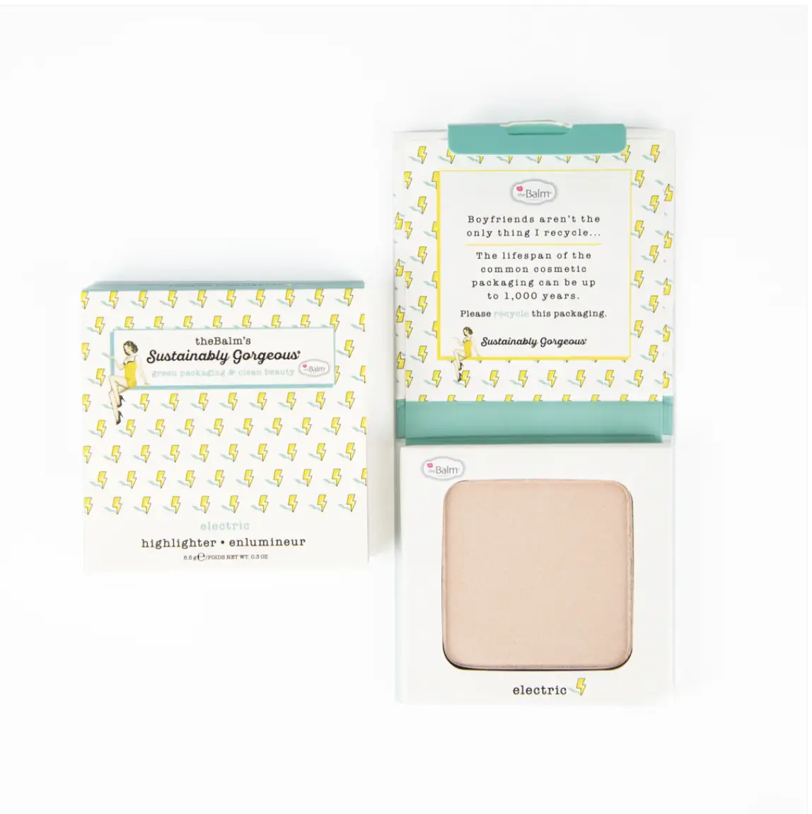 theBalm Cosmetics Sustainably Gorgeous Powder Highlighter Electric