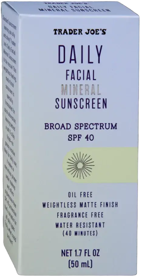 Trader Joe's Daily Facial Mineral Sunscreen SPF 40