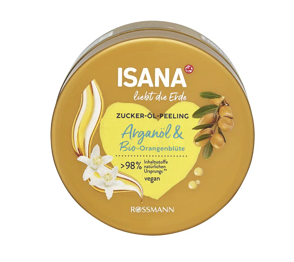 ISANA Zucker-Öl-Peeling Arganöl & Bio-Orangenblüte