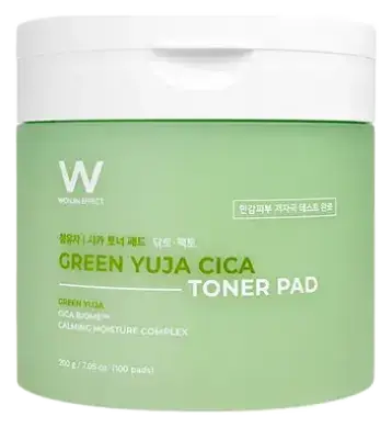Wonjin Effect Green Yuja Cica Makeup-Fit Toner Pad