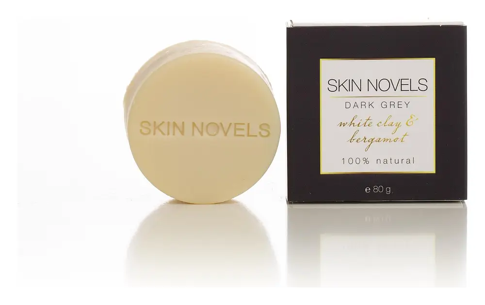 Skin Novels Dark Grey White Clay & Bergamot Natural Soap