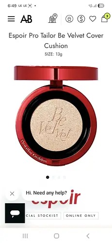 Espoir Pro Tailor Be Velvet Cover Cushion