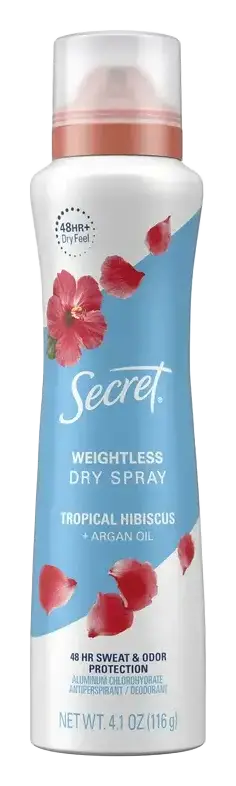 Secret Weightless Dry Spray Tropical Hibiscus + Argan Oil