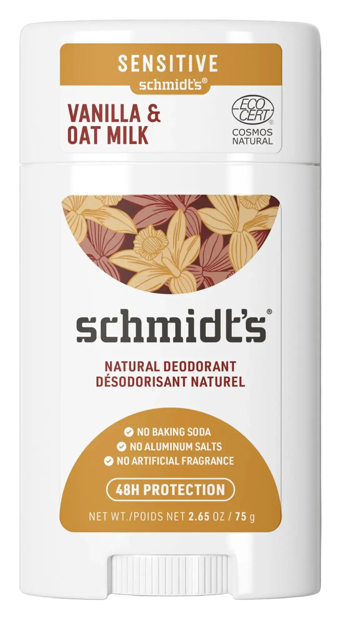 Schmidt's Naturals Aluminum-Free Sensitive Skin Stick Deodorant Vanilla & Oat Milk